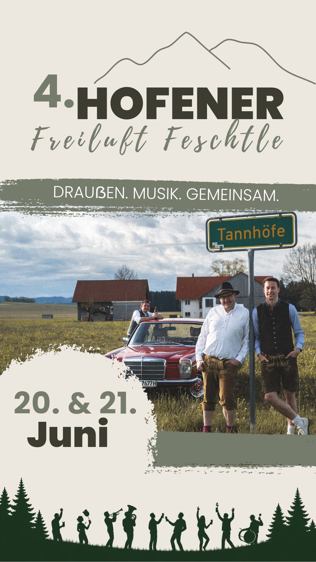 Plakat zum 4. Hofener Freiluft Feschtle in den Tannhöfen
