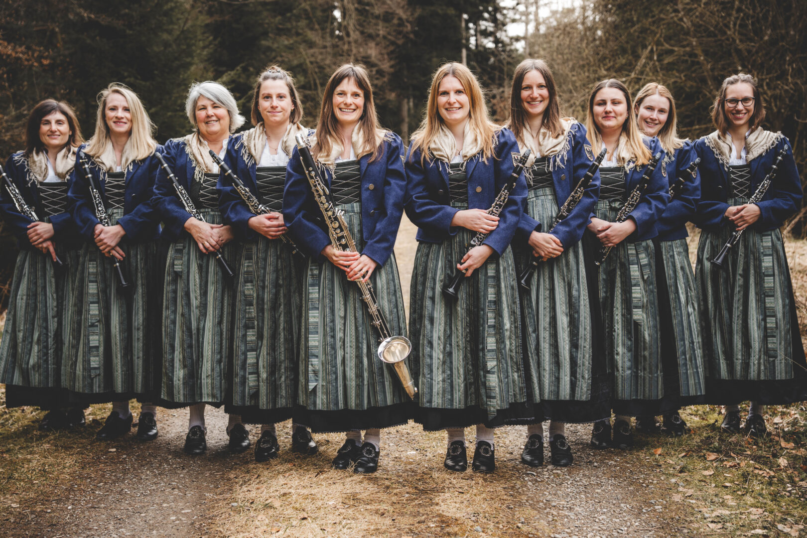 Das Register Klarinetten des Musikvereins Wuchzenhofen