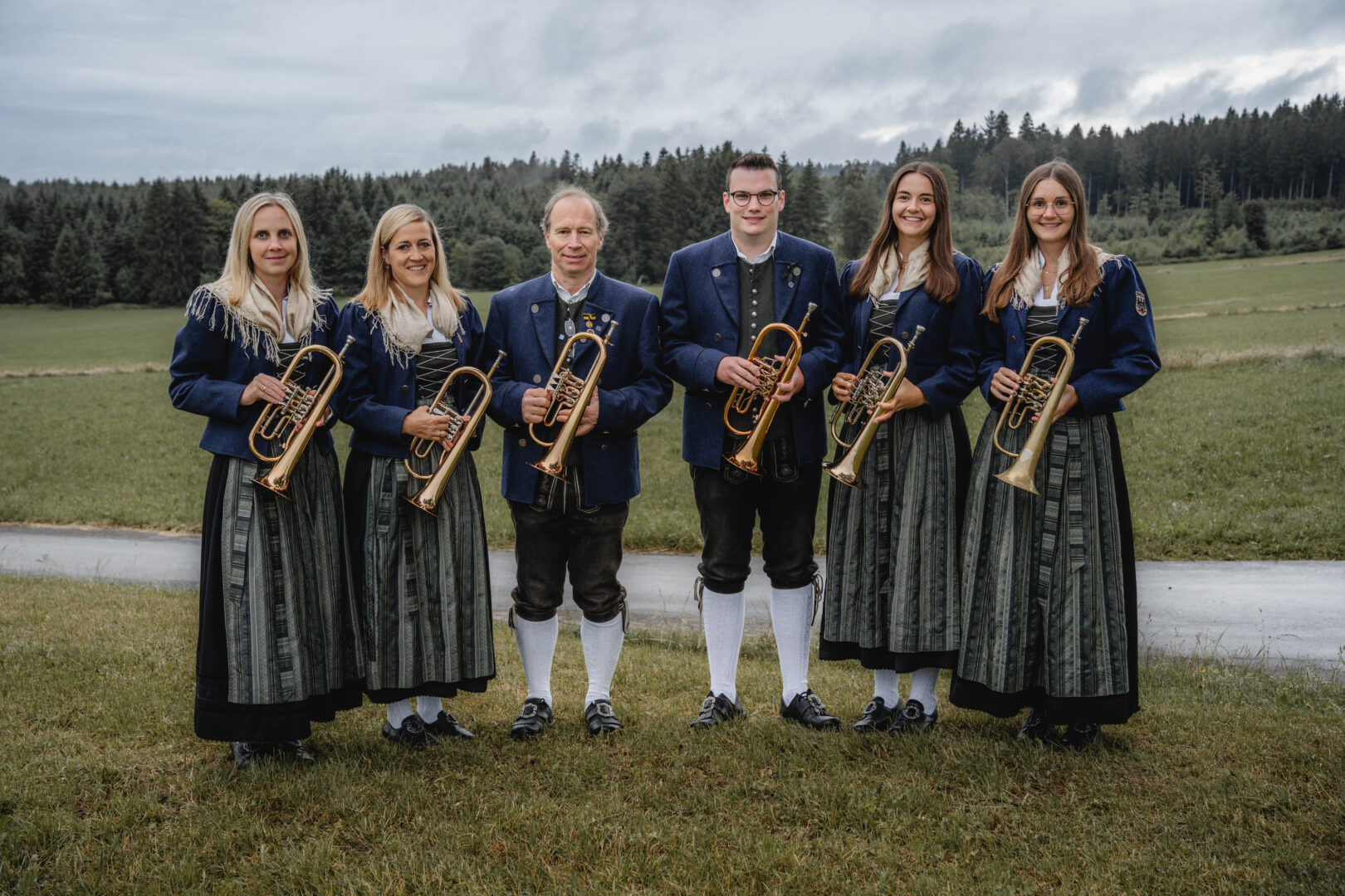 Das Register Flügelhörner des Musikvereins Wuchzenhofen
