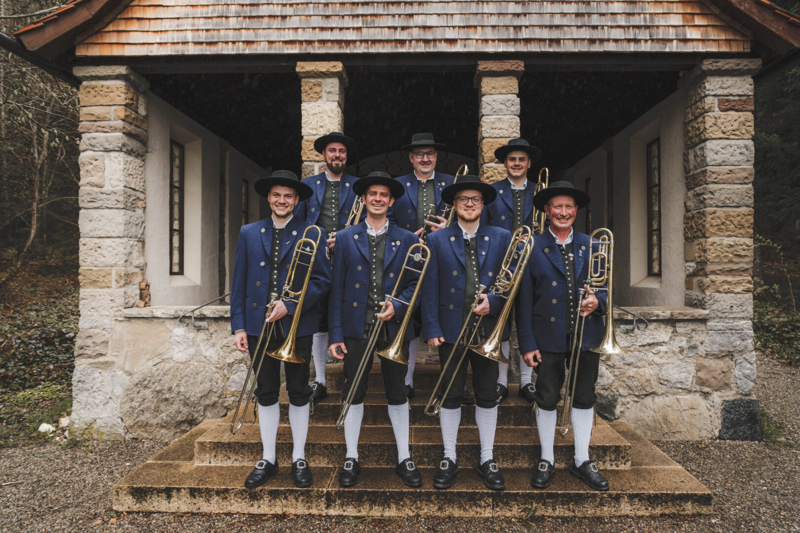 Das Register Posaunen des Musikvereins Wuchzenhofen