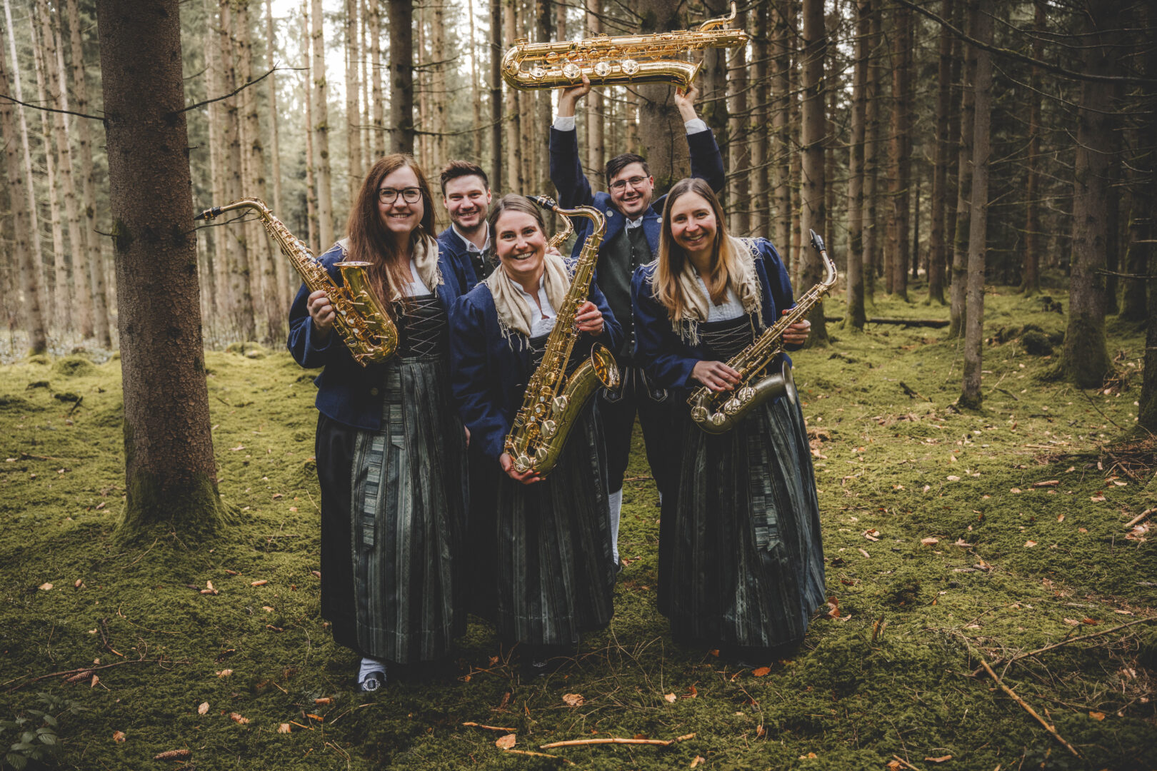 Das Register Saxophone des Musikvereins Wuchzenhofen