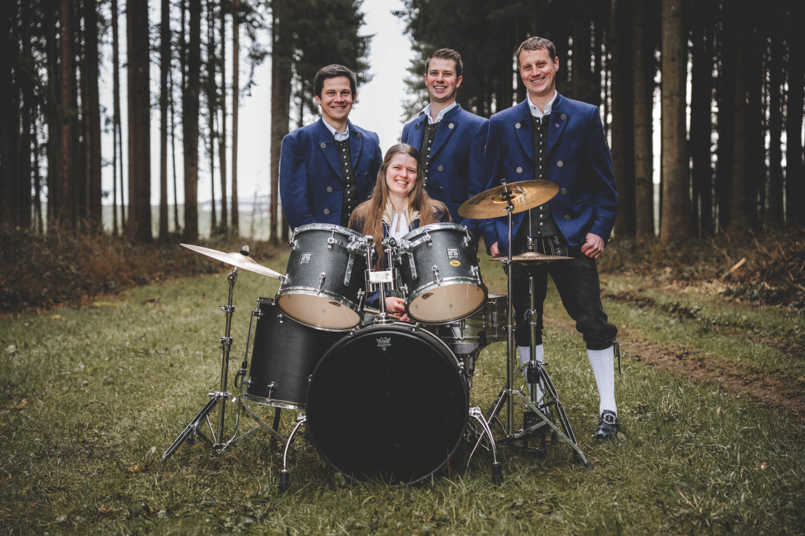 Das Register Schlagzeug des Musikvereins Wuchzenhofen